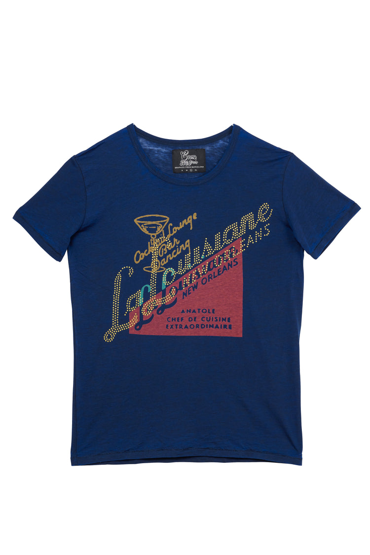Custo Barcelona Ling Louissiane Navy - Camiseta